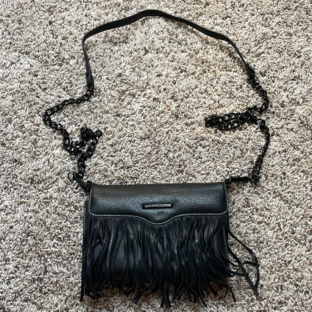 Rebecca Minkoff Phone Case Fringe Cross Body Purse